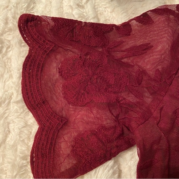 Lace Artemis Romper- Wine - Picture 6 of 8